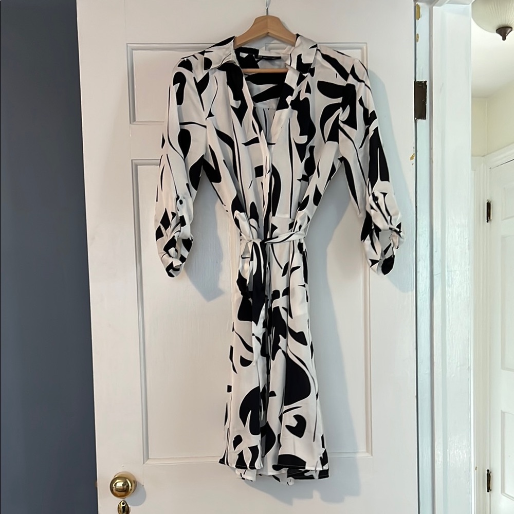 INC International Concepts Black and White Dress